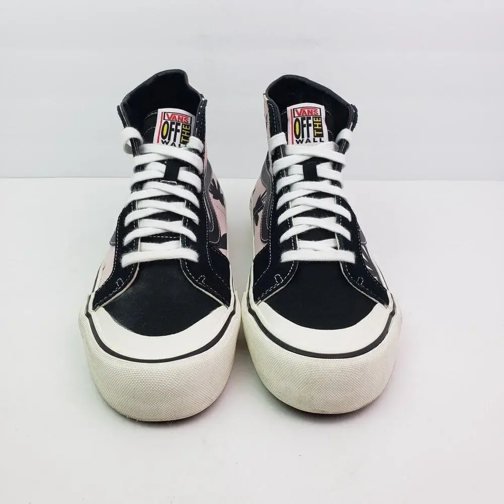 Vans Sk8-Hi 138 Decon Womens Sz 9.5 Mens Sz 8 Summer Leaf Pink Sneaker Shoes